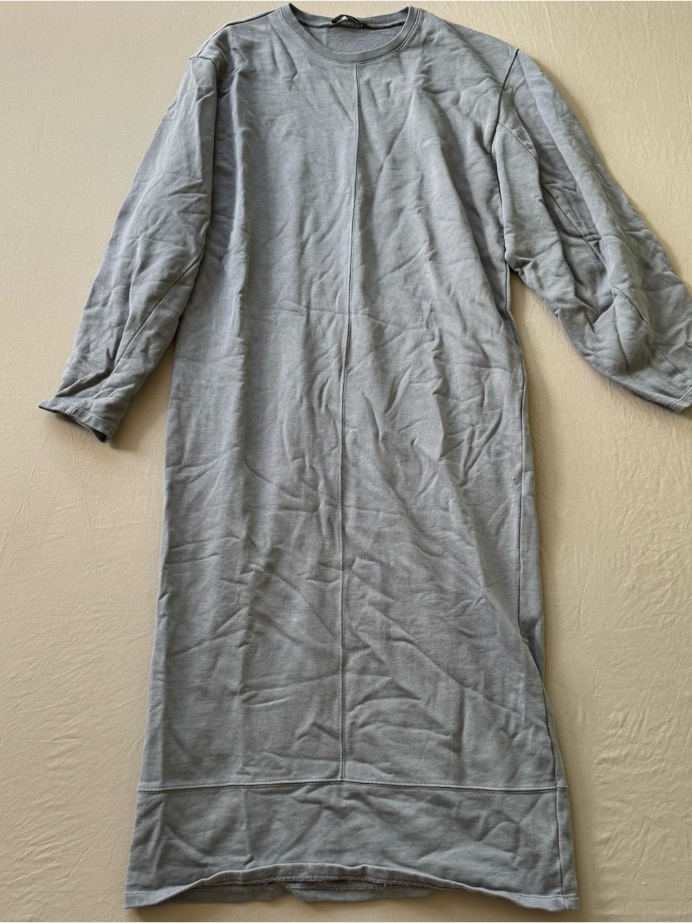 Zara French Terry Maxi Sweatshirt Dress